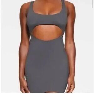 Skims recycled swim cut out tank dress xxs